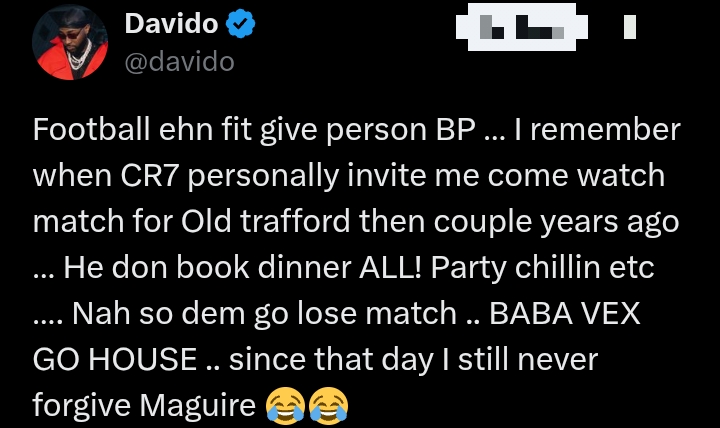Davido Ronaldo invitation post  - Nigeria Gossip