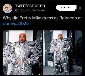 Why did Pretty Mike dress as Robocop at #amvca2025 - Nigeria Gossip