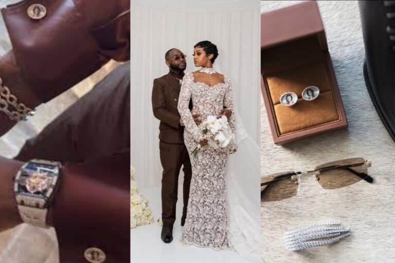 Davido Reveals Why He Wore Cufflinks with Late Son Ifeanyi’s Portrait at His Wedding - Nigeria Gossip and Scandals