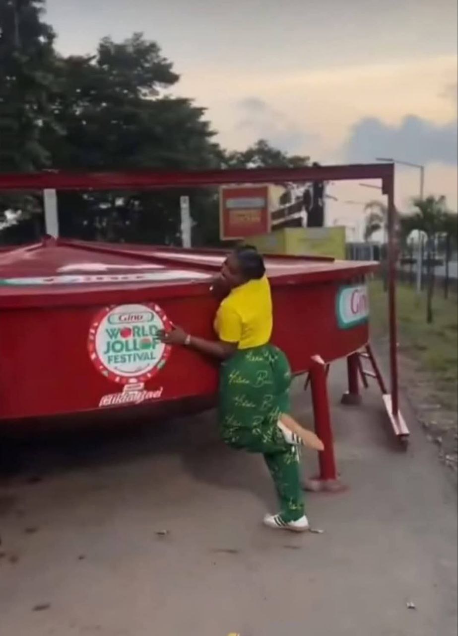 Hilda Baci with big jollof rice pot