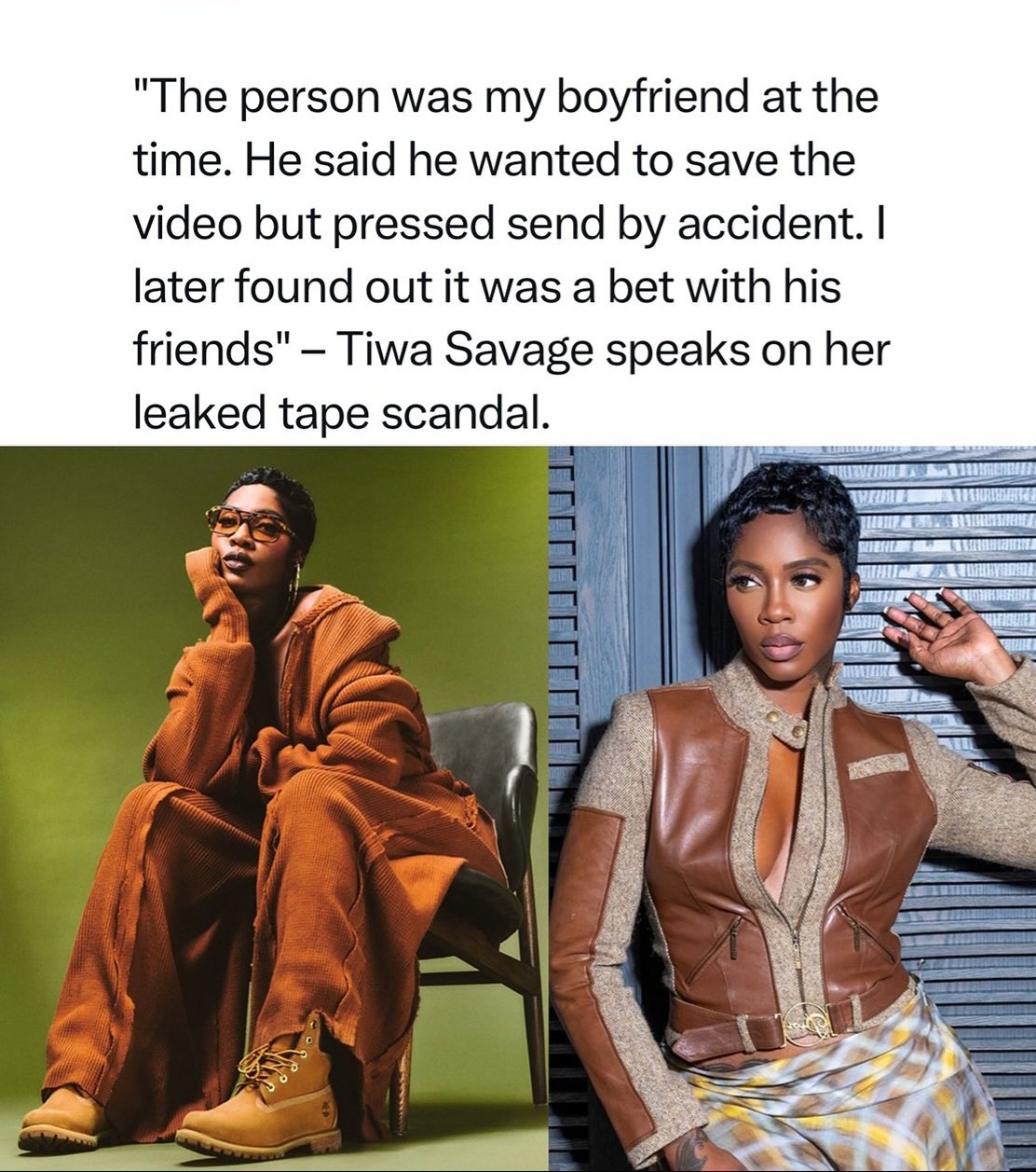 Tiwa Savage Interview about her Sextape