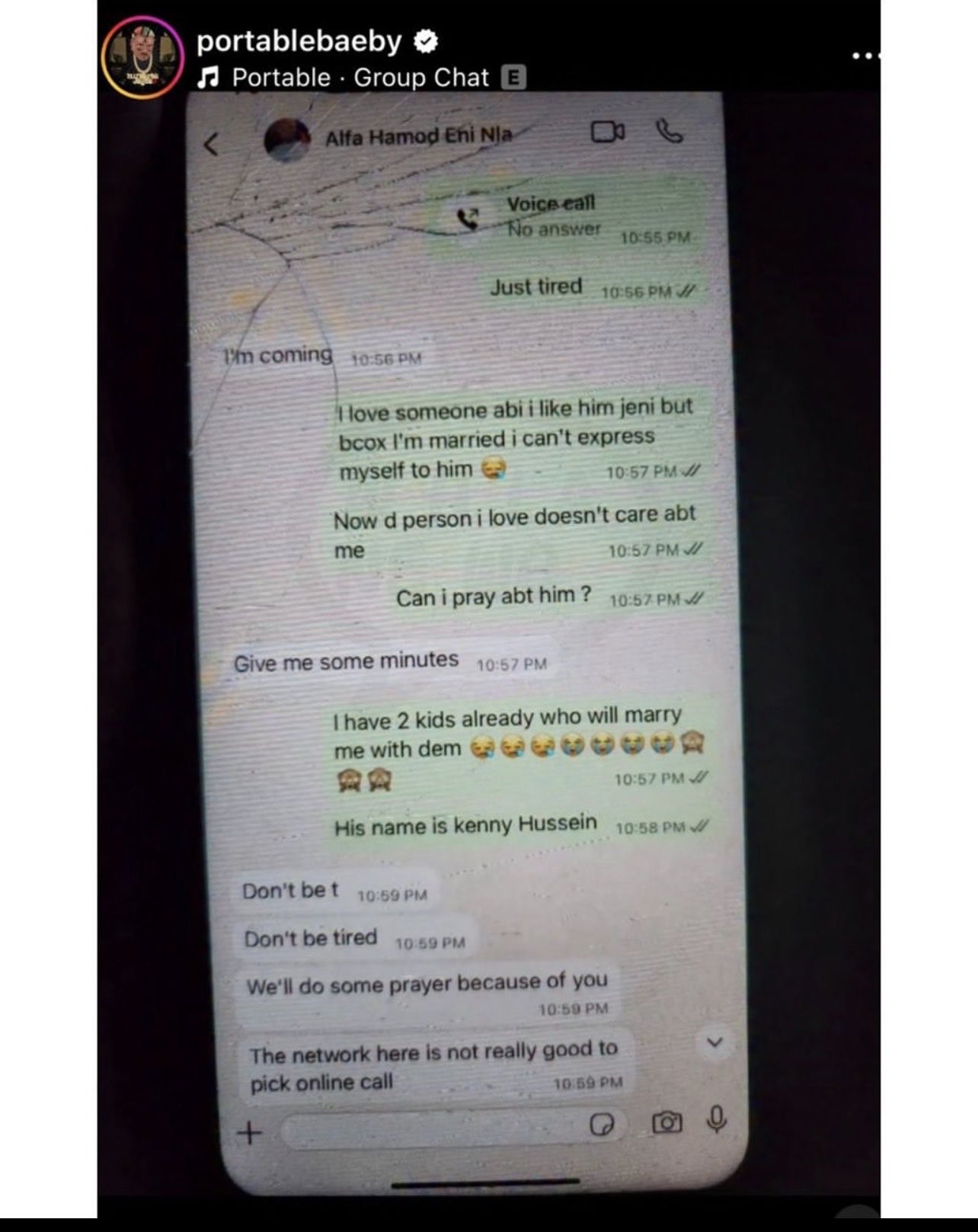 Portable Wife Ashabi Leaked Chat Screenshot