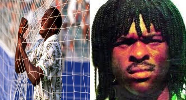 Sam Okwaraji at the back of the net - Nigeria Gossip