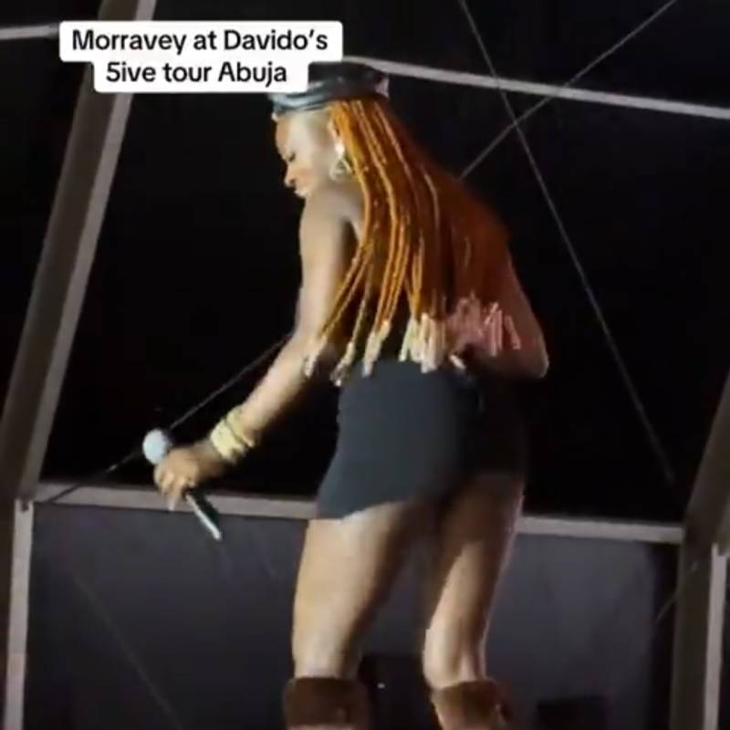 Morravey’s Daring Outfit at Davido’s Abuja Concert Sparks Outrage and Debate