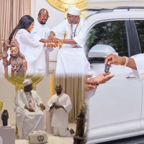 Ooni of Ife Confers Chieftaincy Title on Baba Ijesha, Gifts Brand New Car Following Baba Ijesha Recent Prison Release